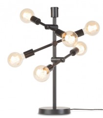 TABLE LAMP BLACK IRON 3 ARM 6 BULBS - TABLE LAMPS